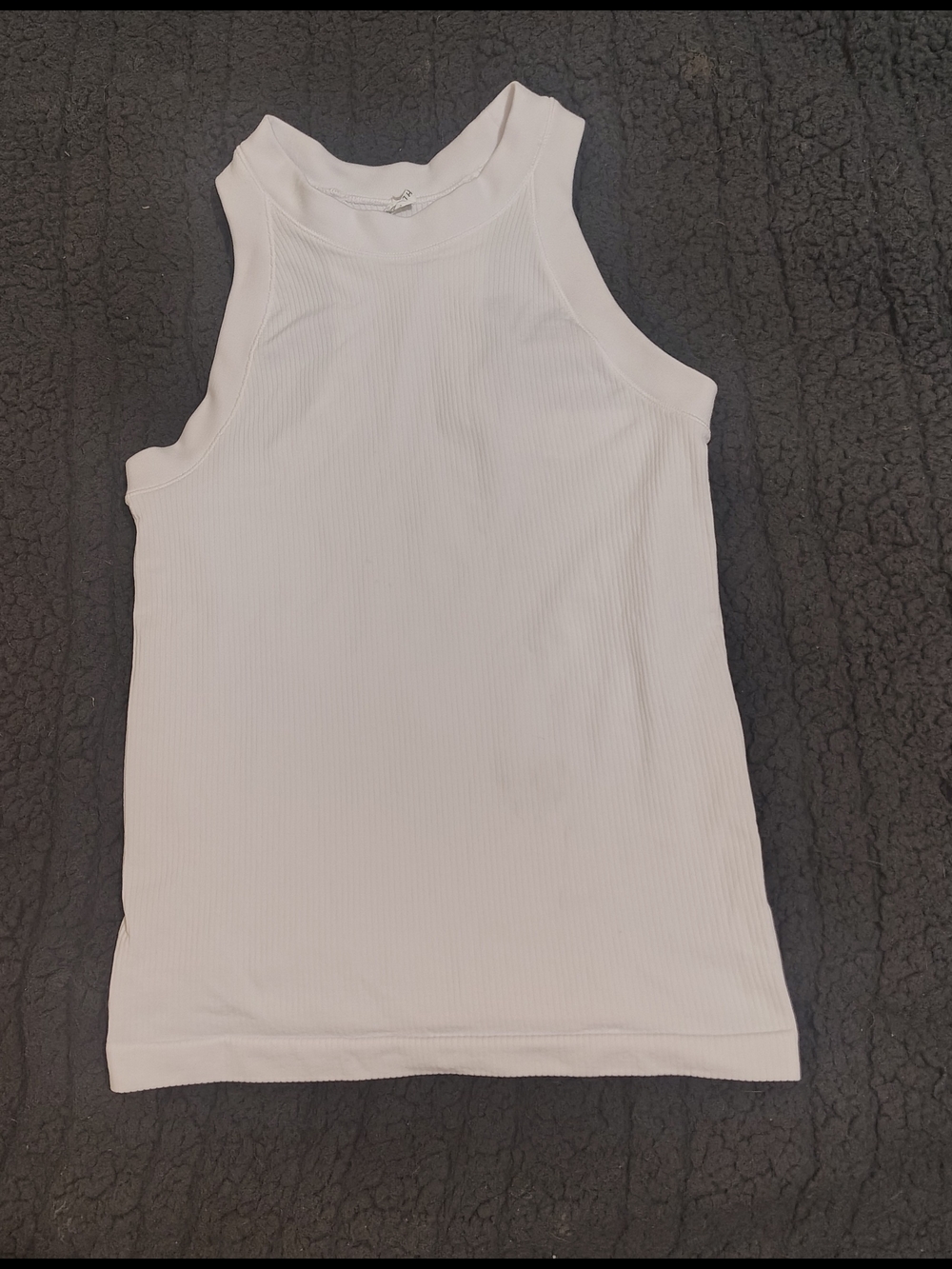 Athleta White Ribbed Tank XS